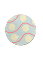 Qisheng Diatomaceous Earth Blue Drink Coasters 10cm