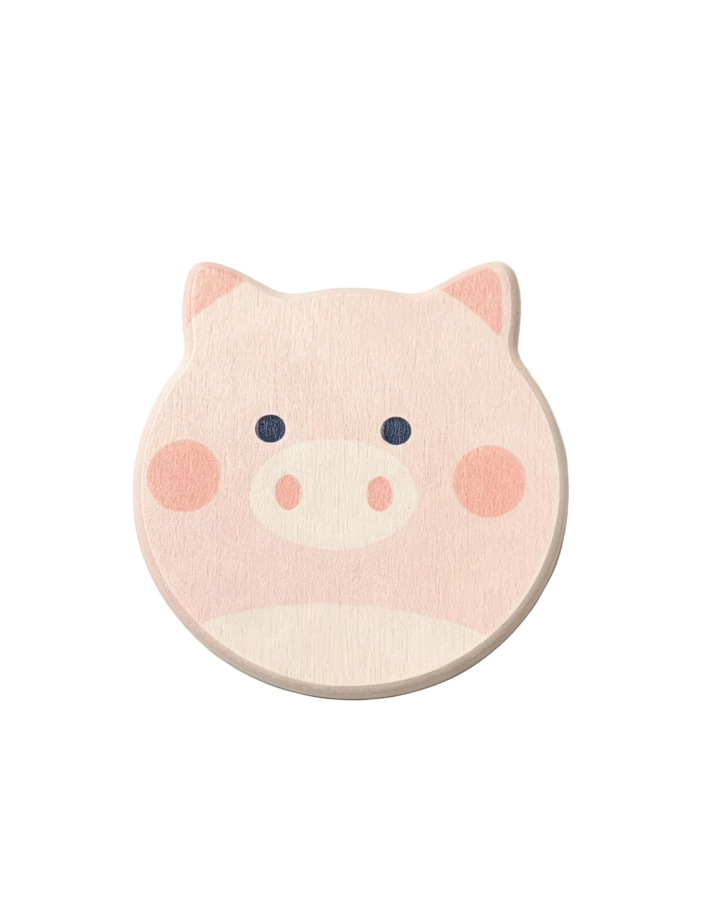 Qisheng 13.5cm Pink Pig Diatomite Coasters