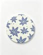 Qisheng 10cm Blue Leaf Diatomite Coaster w/ Cork Base 60g