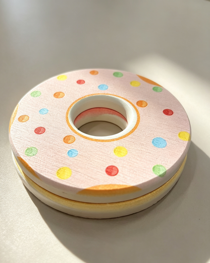 Qisheng 10cm Pink Polka Dot Diatomite Coasters